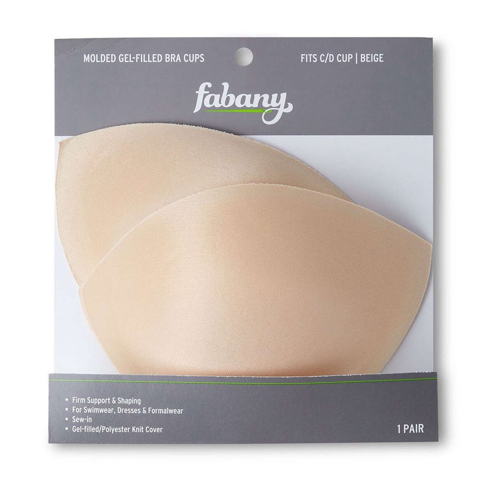 Fabany Beige Molded Gel-Filled Bra Cups Size C/D